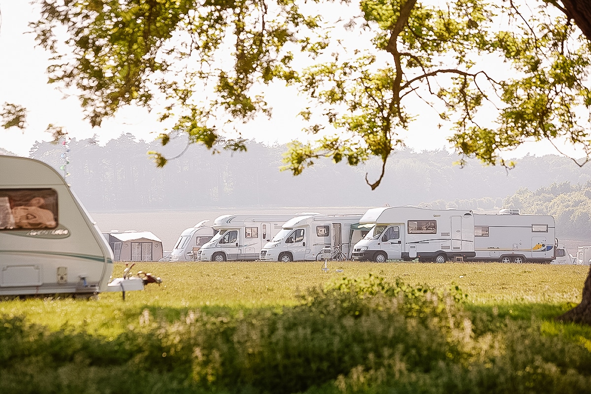 Pop up Campsite in Holkham Park with Caravan and Motorhome Club